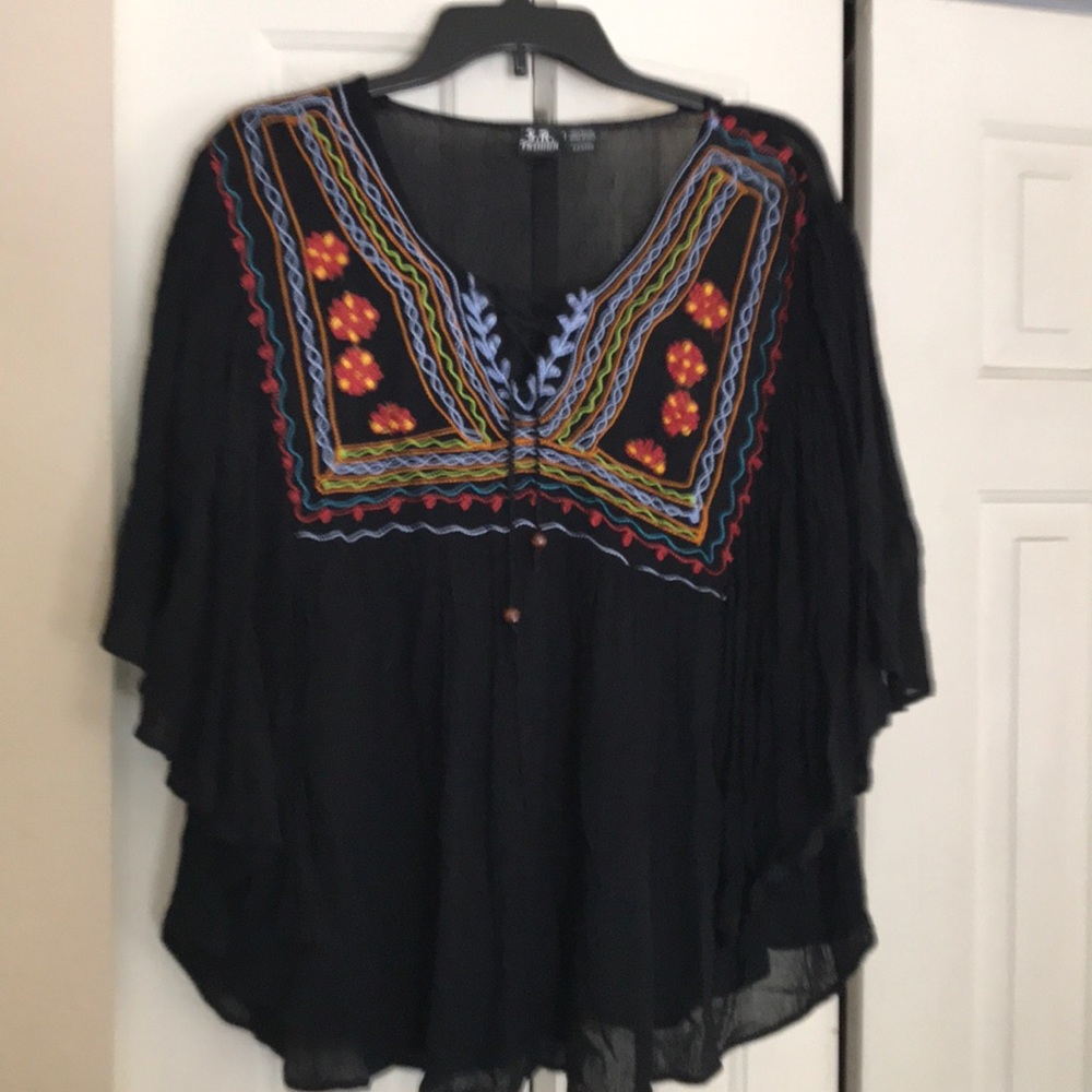 Batwing dolman Flowy hippie top tunic